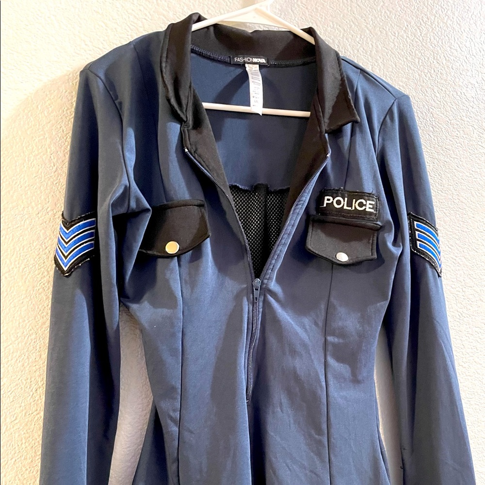 Long sleeve police costume shirt from fashion nova